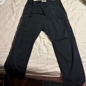 Nili Lotan Womens Paris Pant Faded Black with Side Stripe Size 8